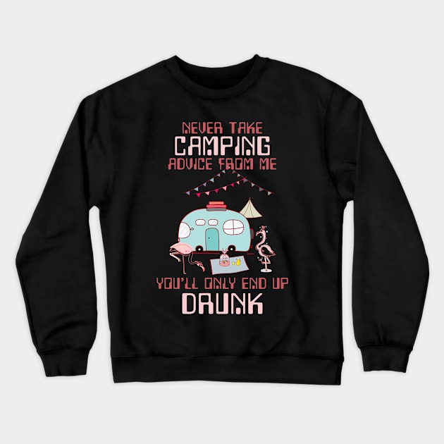 Funny Camping Vacation Gift Camper Camping Crewneck Sweatshirt by shirtsyoulike